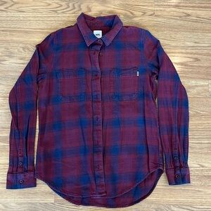 Vans Flannel Shirt Top Button Down Size Small